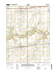 Homer Illinois Current topographic map, 1:24000 scale, 7.5 X 7.5 Minute, Year 2015