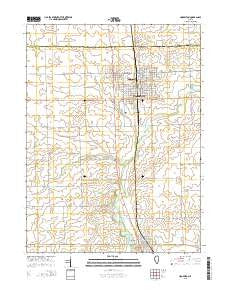 Hoopeston Illinois Current topographic map, 1:24000 scale, 7.5 X 7.5 Minute, Year 2015