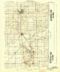 Hoopeston Illinois Historical topographic map, 1:62500 scale, 15 X 15 Minute, Year 1938