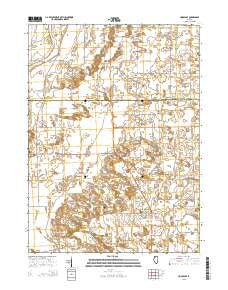 Hooppole Illinois Current topographic map, 1:24000 scale, 7.5 X 7.5 Minute, Year 2015