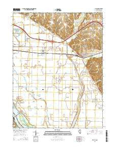 Hull Illinois Current topographic map, 1:24000 scale, 7.5 X 7.5 Minute, Year 2015