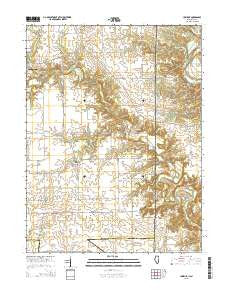 Humrick Illinois Current topographic map, 1:24000 scale, 7.5 X 7.5 Minute, Year 2015