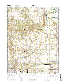 Hutsonville Illinois Current topographic map, 1:24000 scale, 7.5 X 7.5 Minute, Year 2015