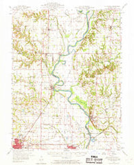Hutsonville Illinois Historical topographic map, 1:62500 scale, 15 X 15 Minute, Year 1957