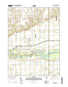Illiana Heights Illinois Current topographic map, 1:24000 scale, 7.5 X 7.5 Minute, Year 2015