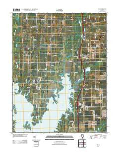 Ina Illinois Historical topographic map, 1:24000 scale, 7.5 X 7.5 Minute, Year 2012