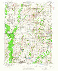 Ina Illinois Historical topographic map, 1:62500 scale, 15 X 15 Minute, Year 1939