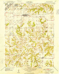 Ipava Illinois Historical topographic map, 1:24000 scale, 7.5 X 7.5 Minute, Year 1948