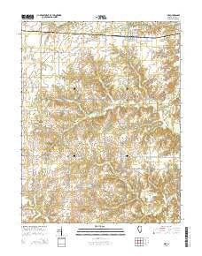 Iuka Illinois Current topographic map, 1:24000 scale, 7.5 X 7.5 Minute, Year 2015