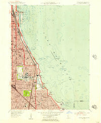 Jackson Park Illinois Historical topographic map, 1:24000 scale, 7.5 X 7.5 Minute, Year 1953