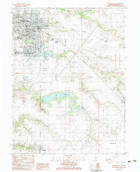 Jacksonville Illinois Historical topographic map, 1:24000 scale, 7.5 X 7.5 Minute, Year 1983
