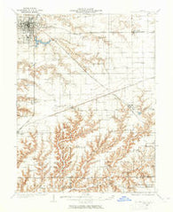 Jacksonville Illinois Historical topographic map, 1:62500 scale, 15 X 15 Minute, Year 1932