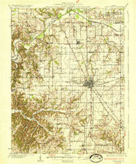 Jerseyville Illinois Historical topographic map, 1:62500 scale, 15 X 15 Minute, Year 1933