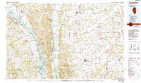 Jerseyville Illinois Historical topographic map, 1:100000 scale, 30 X 60 Minute, Year 1985