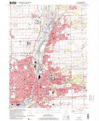 Joliet Illinois Historical topographic map, 1:24000 scale, 7.5 X 7.5 Minute, Year 1998