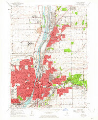 Joliet Illinois Historical topographic map, 1:24000 scale, 7.5 X 7.5 Minute, Year 1962