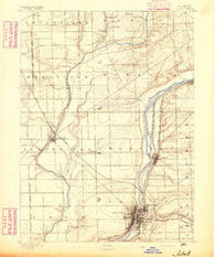 Joliet Illinois Historical topographic map, 1:62500 scale, 15 X 15 Minute, Year 1892