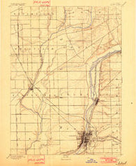 Joliet Illinois Historical topographic map, 1:62500 scale, 15 X 15 Minute, Year 1892