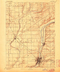 Joliet Illinois Historical topographic map, 1:62500 scale, 15 X 15 Minute, Year 1892