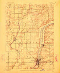 Joliet Illinois Historical topographic map, 1:62500 scale, 15 X 15 Minute, Year 1892