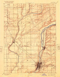 Joliet Illinois Historical topographic map, 1:62500 scale, 15 X 15 Minute, Year 1892