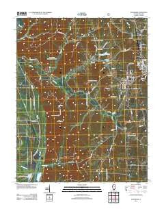 Jonesboro Illinois Historical topographic map, 1:24000 scale, 7.5 X 7.5 Minute, Year 2012