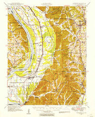 Jonesboro Illinois Historical topographic map, 1:62500 scale, 15 X 15 Minute, Year 1947