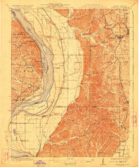 Jonesboro Illinois Historical topographic map, 1:62500 scale, 15 X 15 Minute, Year 1923