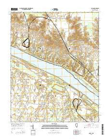 Joppa Illinois Current topographic map, 1:24000 scale, 7.5 X 7.5 Minute, Year 2015