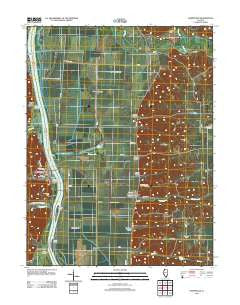 Kampsville Illinois Historical topographic map, 1:24000 scale, 7.5 X 7.5 Minute, Year 2012