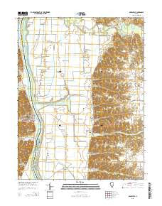Kampsville Illinois Current topographic map, 1:24000 scale, 7.5 X 7.5 Minute, Year 2015