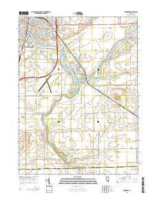 Kankakee Illinois Current topographic map, 1:24000 scale, 7.5 X 7.5 Minute, Year 2015