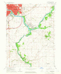 Kankakee Illinois Historical topographic map, 1:24000 scale, 7.5 X 7.5 Minute, Year 1964