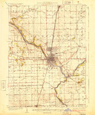 Kankakee Illinois Historical topographic map, 1:62500 scale, 15 X 15 Minute, Year 1924
