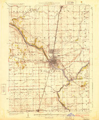 Kankakee Illinois Historical topographic map, 1:62500 scale, 15 X 15 Minute, Year 1924