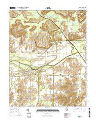 Karnak Illinois Current topographic map, 1:24000 scale, 7.5 X 7.5 Minute, Year 2015