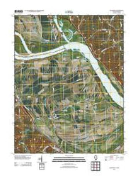 Kaskaskia Illinois Historical topographic map, 1:24000 scale, 7.5 X 7.5 Minute, Year 2012