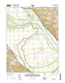 Kaskaskia Illinois Current topographic map, 1:24000 scale, 7.5 X 7.5 Minute, Year 2015
