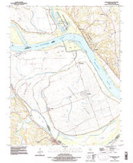Kaskaskia Illinois Historical topographic map, 1:24000 scale, 7.5 X 7.5 Minute, Year 1993