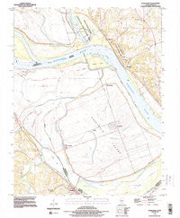 Kaskaskia Illinois Historical topographic map, 1:24000 scale, 7.5 X 7.5 Minute, Year 1993