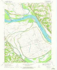Kaskaskia Illinois Historical topographic map, 1:24000 scale, 7.5 X 7.5 Minute, Year 1970