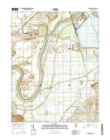 Keensburg Illinois Current topographic map, 1:24000 scale, 7.5 X 7.5 Minute, Year 2015