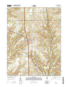 Kell Illinois Current topographic map, 1:24000 scale, 7.5 X 7.5 Minute, Year 2015