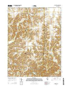 Kellerville Illinois Current topographic map, 1:24000 scale, 7.5 X 7.5 Minute, Year 2015
