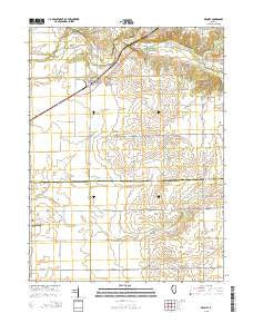 Kenney Illinois Current topographic map, 1:24000 scale, 7.5 X 7.5 Minute, Year 2015