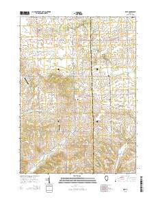 Kent Illinois Current topographic map, 1:24000 scale, 7.5 X 7.5 Minute, Year 2015