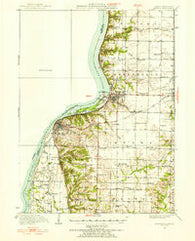Keokuk Iowa Historical topographic map, 1:62500 scale, 15 X 15 Minute, Year 1950