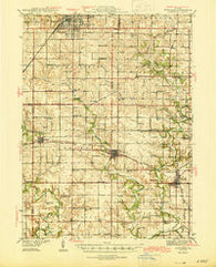 Kewanee Illinois Historical topographic map, 1:62500 scale, 15 X 15 Minute, Year 1944