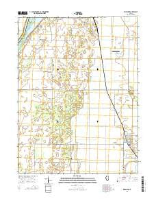 Kilbourne Illinois Current topographic map, 1:24000 scale, 7.5 X 7.5 Minute, Year 2015