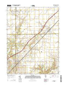 Kinmundy Illinois Current topographic map, 1:24000 scale, 7.5 X 7.5 Minute, Year 2015